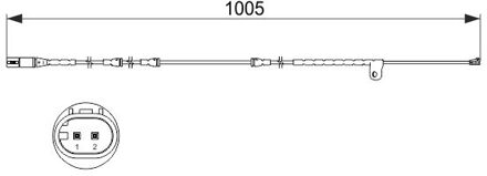 BMW Waarschuwingscontact, remvoering-/blokslijtage AP849