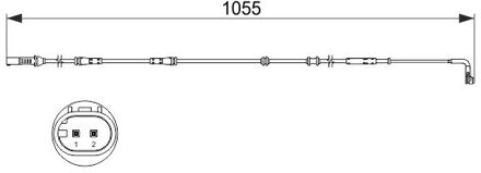 BMW Waarschuwingscontact, remvoering-/blokslijtage