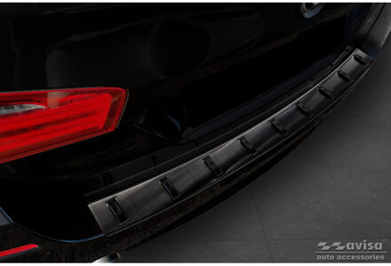 BMW Zwart RVS Bumper beschermer passend voor BMW 5-Serie (F11) Touring 2011-2013 & Facelift 2013-201 AV254001