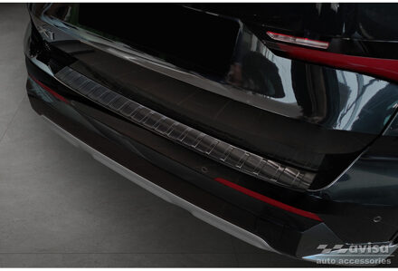 BMW Zwart RVS Bumper beschermer passend voor BMW X1 (U11) 2022- 'Ribs' AV245356