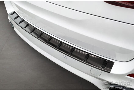 BMW Zwart RVS Bumper beschermer passend voor BMW X5 F15 (incl. M-Pakket) 2013-2018 'STRONG EDITION' AV254037