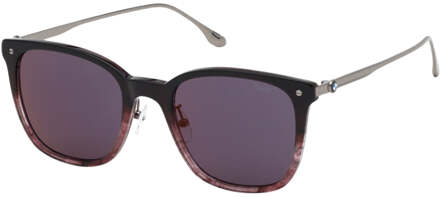 BMW Zwarte Bordeaux Zonnebril met Spiegelende Lenzen - One Size