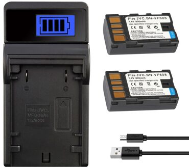 BN-VF808 BN-VF808U BN-VF815 BN-VF823 BNVF808 VF808 Batterij Voor Jvc GZ-MG130 GZ-MG131 MG132 MG133 MG134 Camera 800 Mah 1lader 2accu