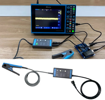 BNC Port Current Probe Wide Use Clamp 10A 100A Oscilloscope Accessory USB Powered DC Testing Universal Mini Electrical Meter