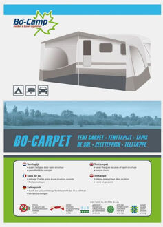Bo-Camp Tenttapijt - Bo-carpet - 2,5 X 4 Meter - Grijs