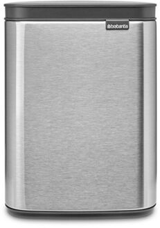 Bo Waste Bin, 4L - Matt Steel Fingerprint Proof Zilverkleurig