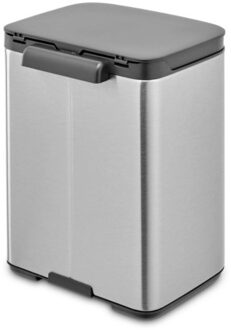 Bo Waste Bin, 4L - Matt Steel Fingerprint Proof Zilverkleurig