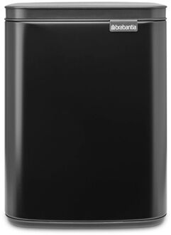 Bo Waste Bin, 7L - Matt Black Zwart