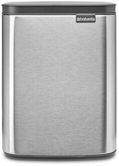 Bo Waste Bin, 7L - Matt Steel Fingerprint Proof Zilverkleurig