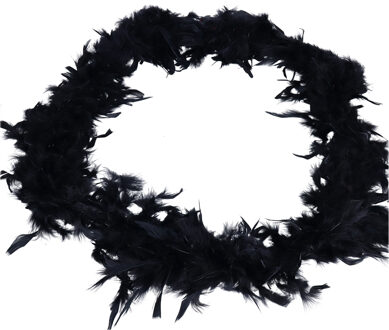 Boa kerstslinger - zwart - 180 cm - kerstboomversiering