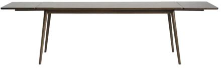 Boas verlengbare houten eettafel gerookt eiken - 190 x 90 cm Bruin