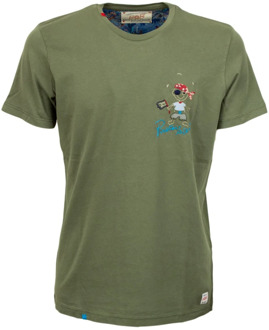 Bob Casual T-shirt Bob , Green , Heren - Xl,L,M,S