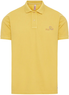 Bob Klassieke Katoenen Poloshirt Bob , Yellow , Heren - L,3Xl
