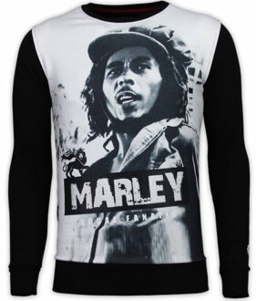 Bob Marley - Digital Rhinestone Sweater - Zwart - Maten: XXL