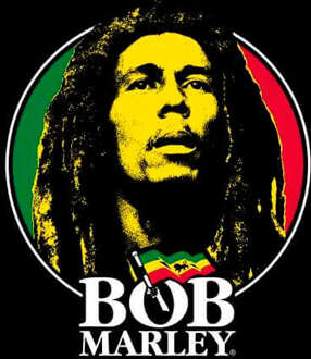 Bob Marley Face Logo Men's T-Shirt - Black - L Zwart