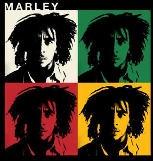 Bob Marley Faces Women's T-Shirt - Black - M - Zwart