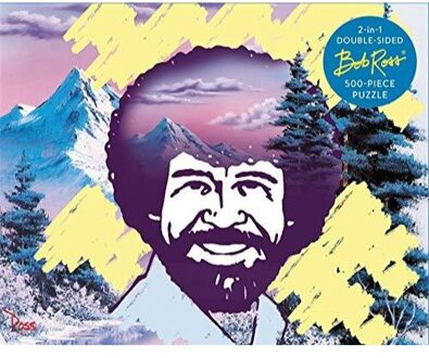 Bob Ross: Happy Little Doouble-Sided 500-Piece Puzzle