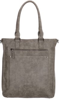 Bobbi 66536 Shopper met 14 inch laptopvak - Midden Grijs