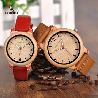 BOBO BIRD Lovers' Bamboo Watches Relogio Feminino Analog Quartz Casual Wristwatches Handmade wooden watch W-aQ22 DROP Shipping
