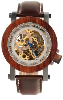 Bobo Vogel Houten Mechanische Horloges Heren Horloges Voor Man Mechanische Horloges Mannelijke Luxe Lederen Band Relogio Masculino GK012-1