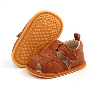 Bobora Zomer Pu Sandalen Jongens Meisjes Sandalen Effen Kleur Zachte Zolen Anti-Slip Kinderen Kids Schoenen Zomer Strand Sandalen C / 0-6 months