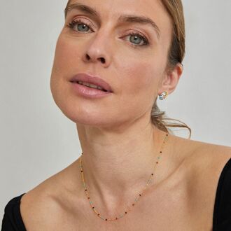 Bocar Oorbellen afgewerkt in 18 Kts Geel Goud