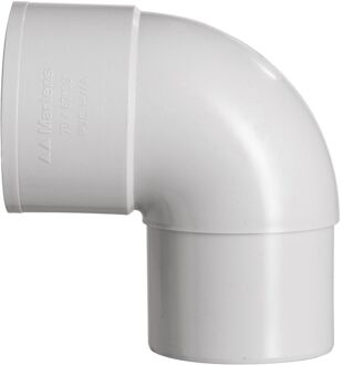 Bocht 90° Pvc Parelgrijs 70mm