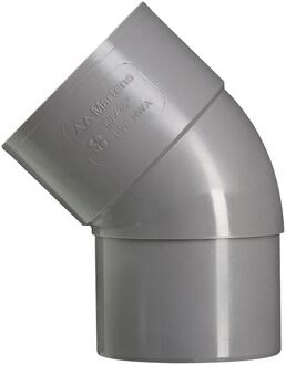 Bocht - Pvc - 80mm - 45° - Grijs