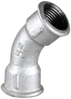 Bocht van smeedbaar ijzer 45°, verzinkt, 3/4"IT, (41) - 989702055