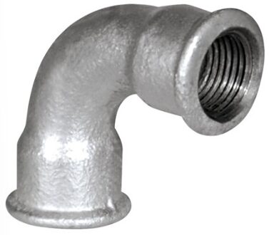 Bocht van smeedbaar ijzer 90°, verzinkt, 1"IT, (2a) - 989683055