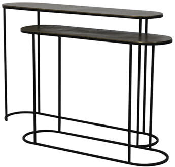 Bocov sidetable antiek brons|zwart | set van 2 Messing