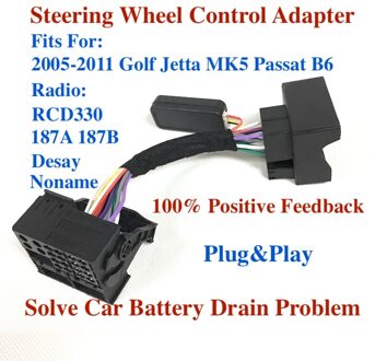 BODENLA RCD330 MIB RCD510 Multifunctionele Stuurwiel Knop Controle Simulator Adapter Voor VW Golf 5 6 Jetta MK5 Touran Caddy
