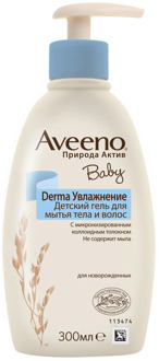 Body and hair gel Aveeno Baby Derma moisturizing baby 300 ml