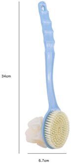Body Brush Bad Borstel Wassen Douche Exfoliërende Droge Borstel Terug Scrubber Lange Handvat Bad Bloem Twee-In-een bad Bal @ C