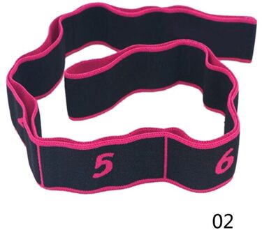 Body Building Multi-stage Yoga Stretching Elastische Riem Yoga Pilates Gym Fitness Oefening Resistance Bands 4 Kleuren roos rood