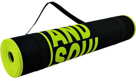 Body en soul yoga mat Zwart - One size