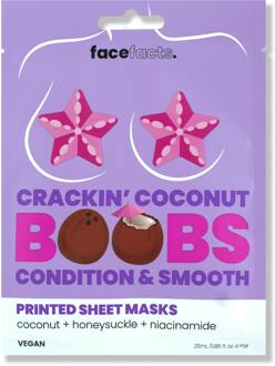 Body Mask Face Facts Printed Sheet Masks Crackin' Coconuts Boob Mask 1 st