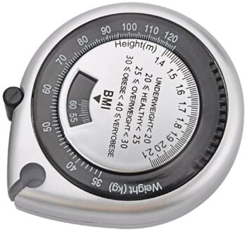 Body Mass Meten Meetlint 150Cm Bmi Calculator - Fitness Gewichtsverlies Spier Vet Test-Drukknop intrekken