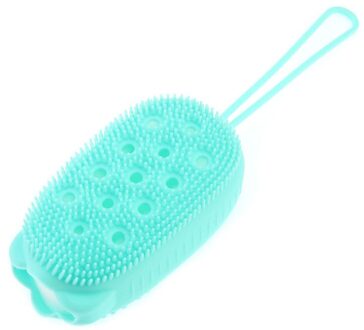 Body Siliconen Bad Borstel Haar Wassen Kam Massage Borstel Cleaning Tools Creatieve Body Scrubber Douche Borstel Dubbelzijdig groen