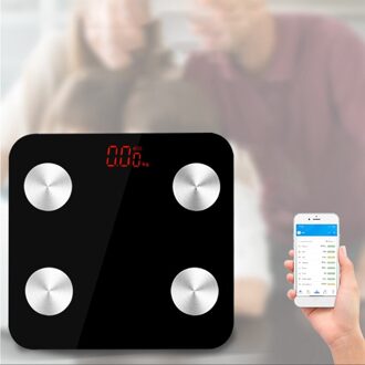 Bodyfat Schaal Digitale Weegschaal Wifi En Bluetooth Smart Schaal Gewicht Schaal Bmi 17 zwart