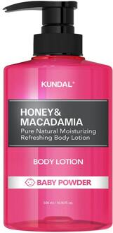 Bodylotion Kundal Honey & Macadamia Pure Body Lotion Baby Powder 500 ml