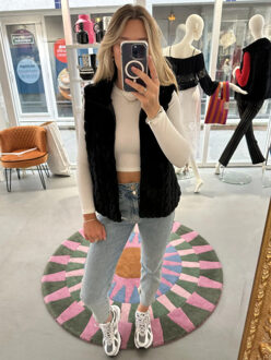 Bodywarmer 12230070 black - maat L / XL Zwart