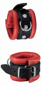 Boeien Leder-Handfessel Rood/Zwart