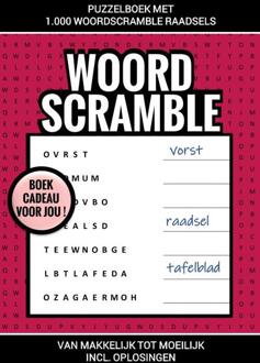 Boek Cadeau Voor Jou! - Puzzelboek Met 1.000 Woord Scramble Raadsels - Boek Cadeau