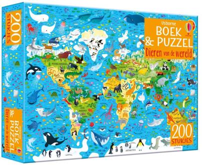 Boek met puzzel, dieren van de wereld 5+