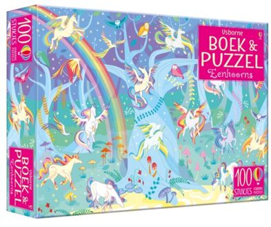 Boek met puzzel, eenhoorns. 5+
