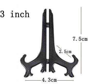 Boek Voetstuk Houder 10 Stuks Ezels Plaat Houders Display Afdruiprek Draagbare Home Decor Display Stand Stander zwart 3 inck