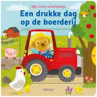 Boeken schuifboek een drukke dag op de boerderij 18 cm