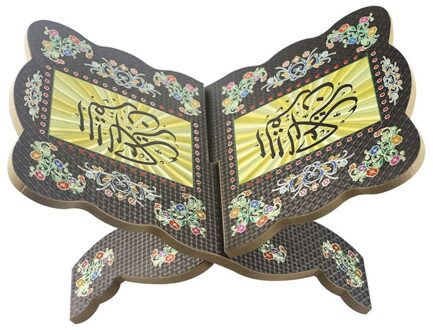 Boekenkasten Heilige Boekenplank, Houtsnijwerk Bookstall-Opvouwbare Bookstall Is Gebruikt Om De Moslim Props Festival, de Arti