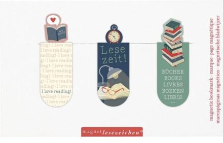 Boekenleggerset Leestijd Magnetisch 3-delig Multikleur